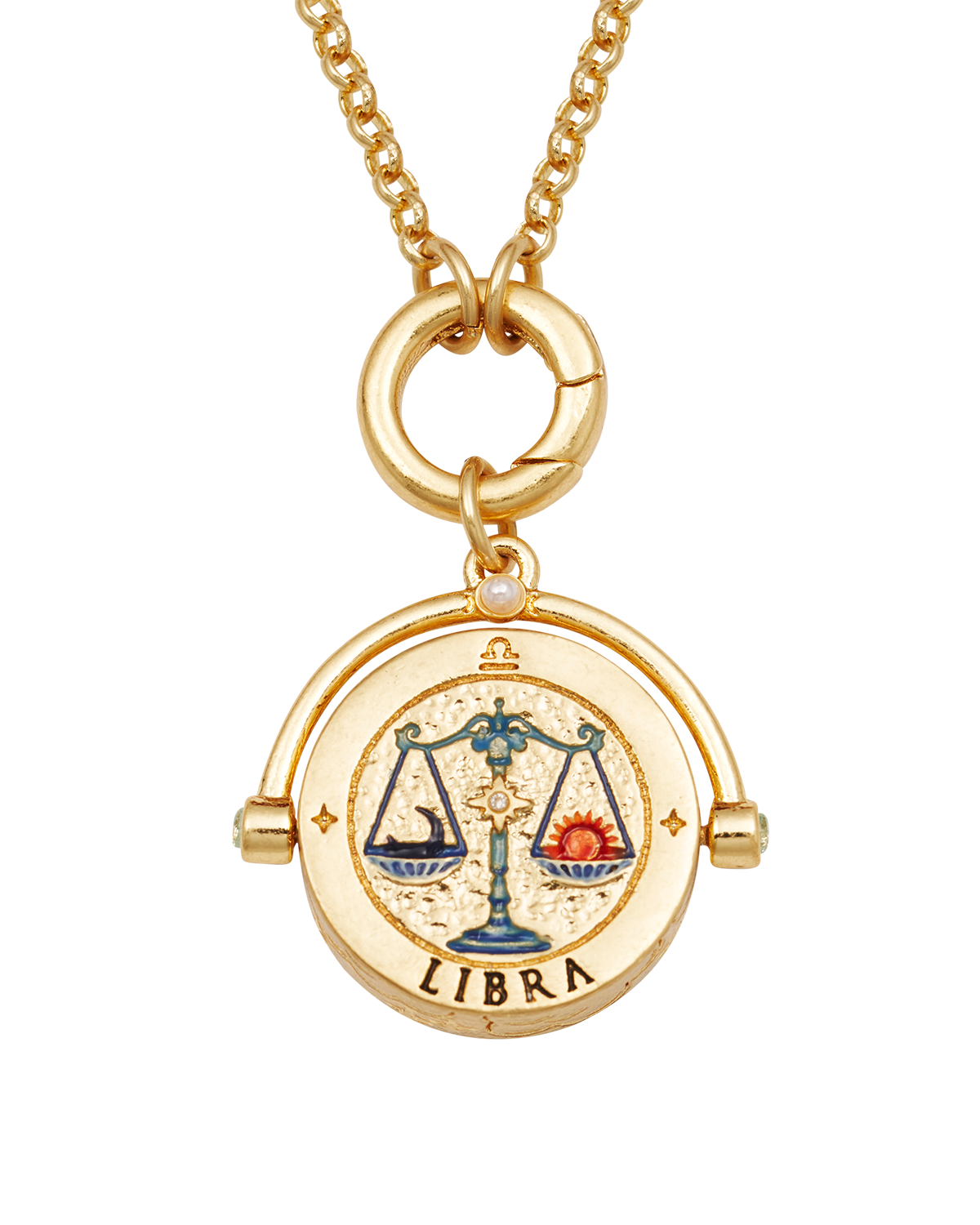 fable-england-jewellery-libra-spinner-kette-waage-gold image 1