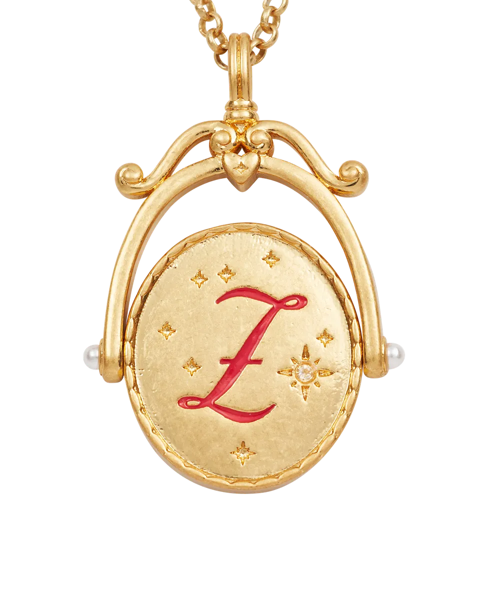 fable-england-z-initial-zigzag-clover-halskette-gold image 1