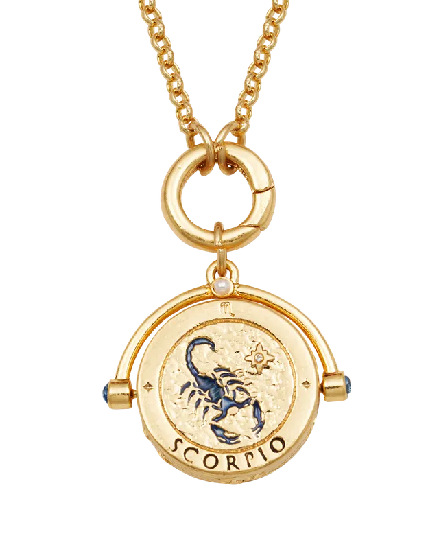fable-england-scorpio-spinner-halskette-gold-sternzeichen image 1