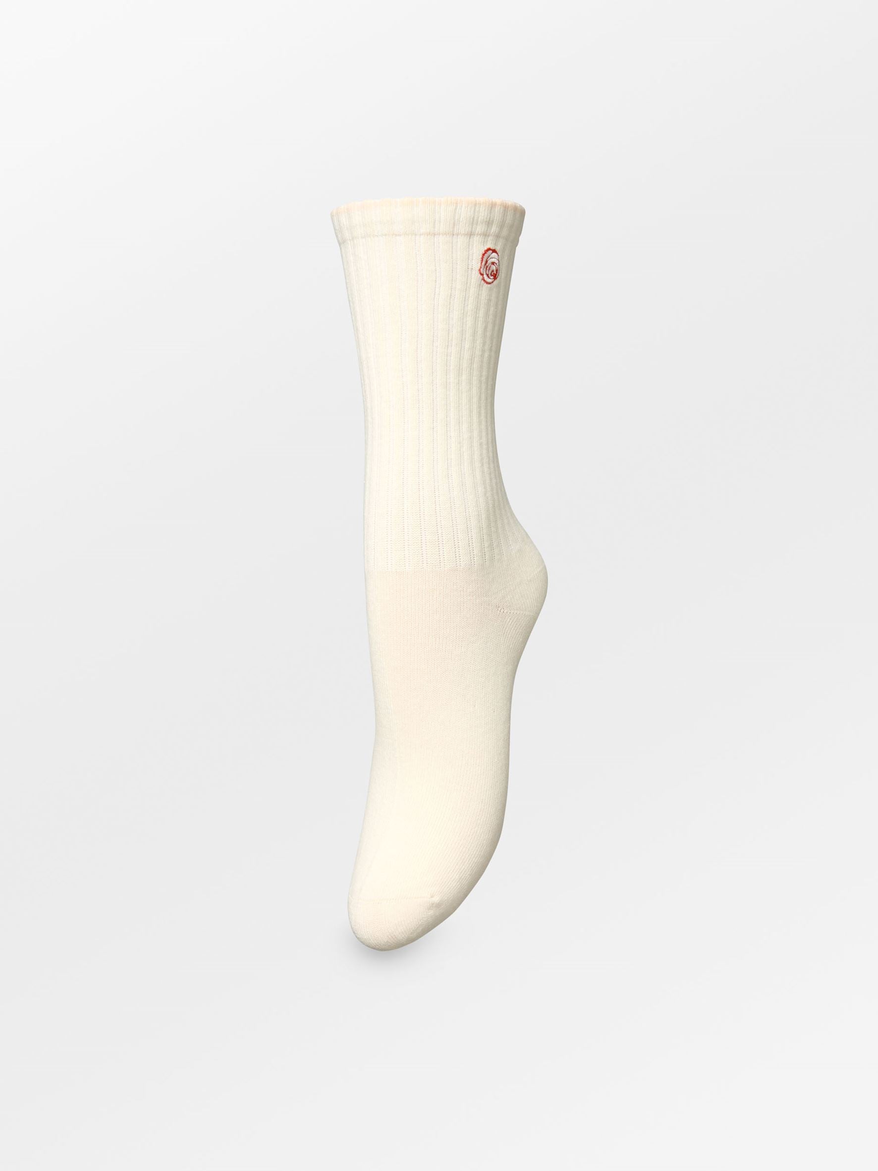 becks-ndergaard-rosia-cotta-socke-birch-white-baumwolle image 1