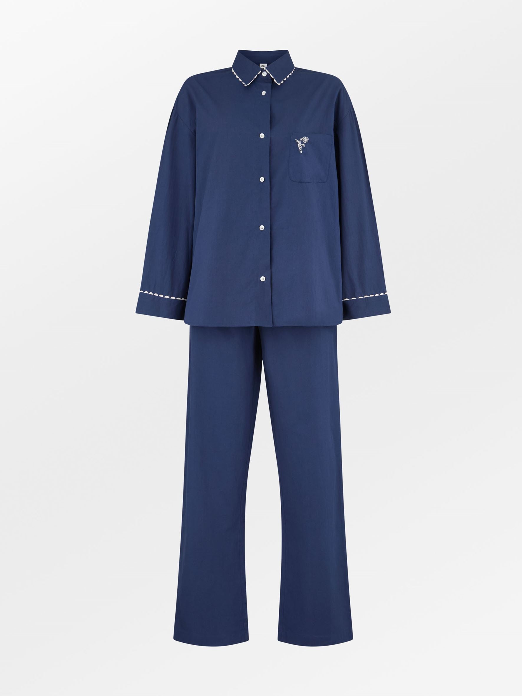 becks-ndergaard-scallop-pyjama-hose-navy-blue-bio-baumwolle image 2