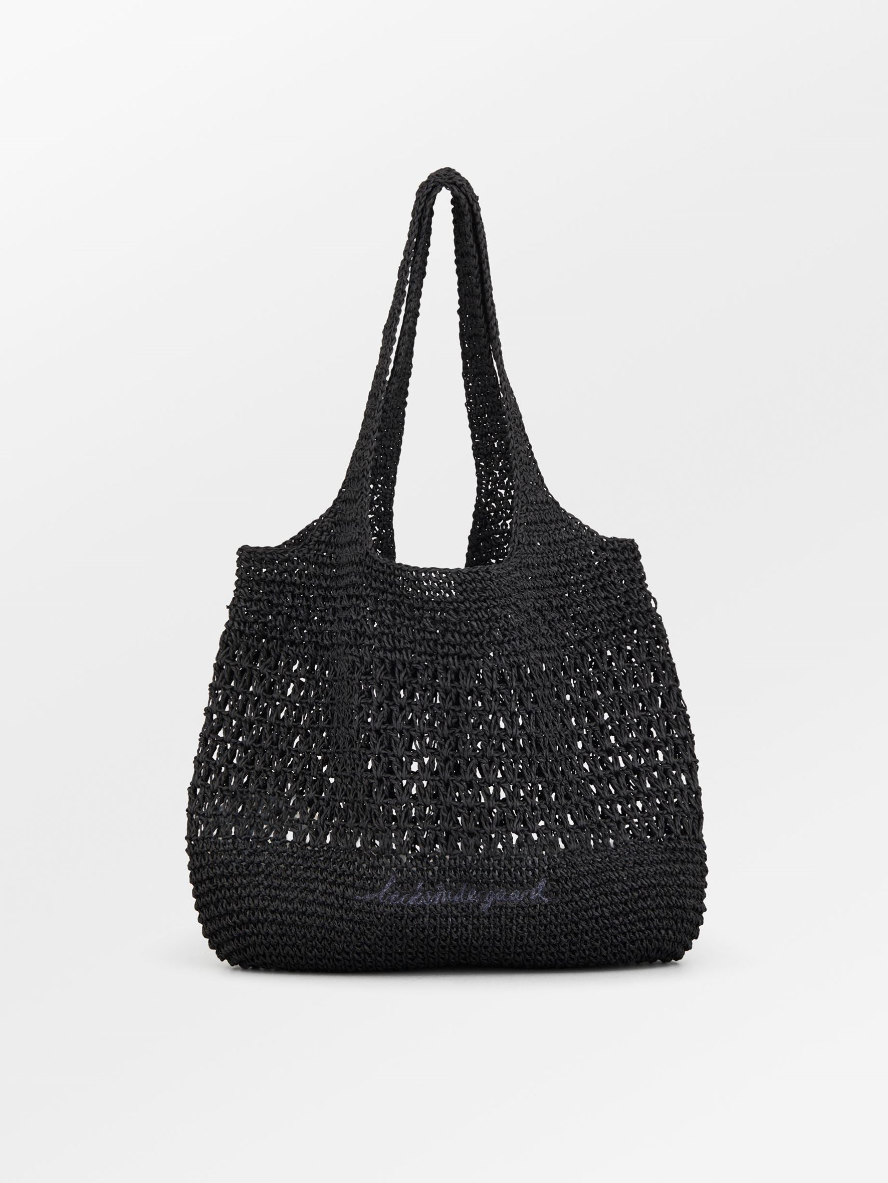 becks-ndergaard-vanessa-riley-bag-shopper-schwarz-stroh-48x35 image 1