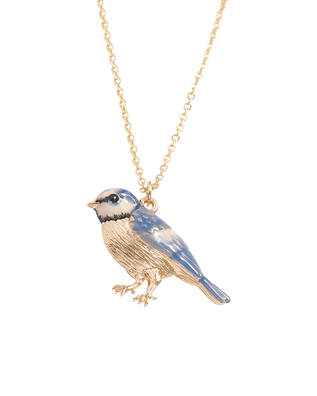 fable-england-enamel-blue-tit-halskette-blaumeise-kurz-blau image 1