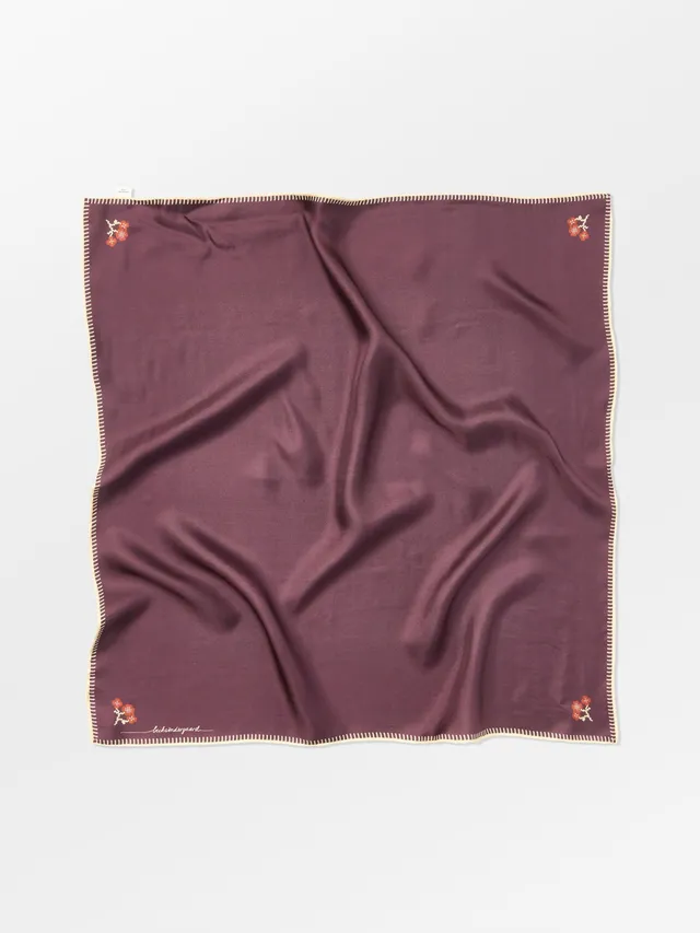 becks-ndergaard-flotile-stitch-sia-seidentuch-maroon-brown image 1