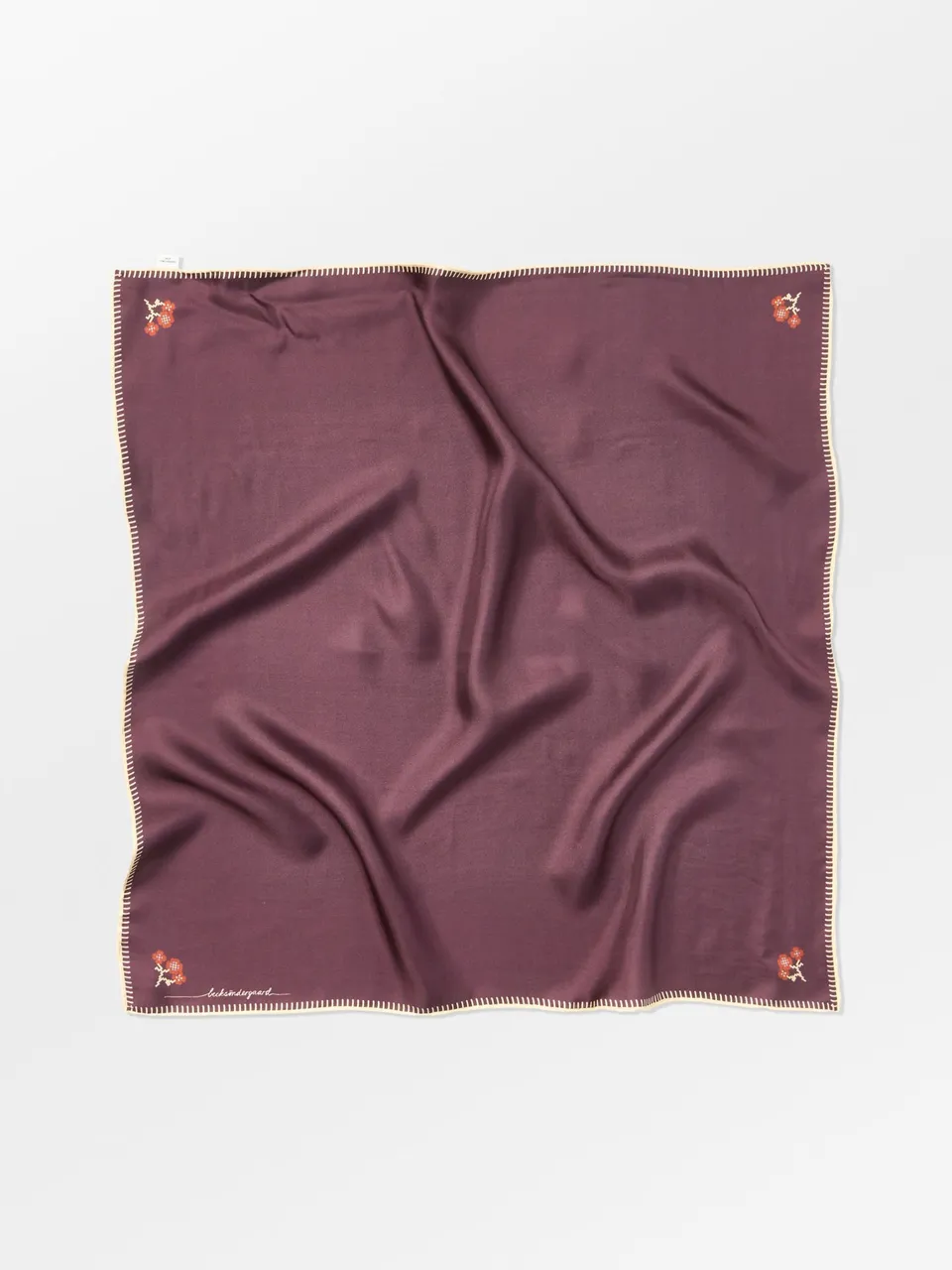 becks-ndergaard-flotile-stitch-sia-seidentuch-maroon-brown image 1