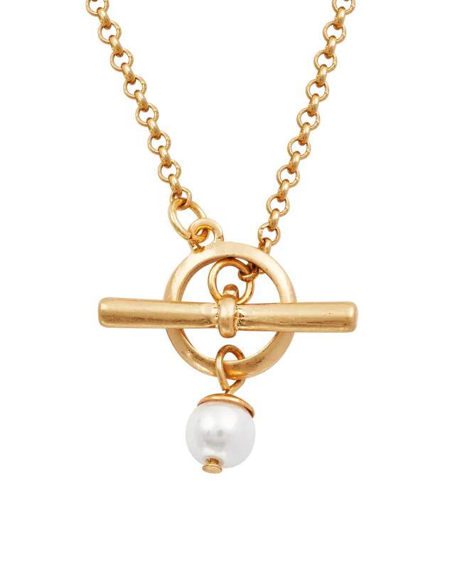 fable-england-jewellery-gold-pearl-toggle-kette-perle-charm image 1