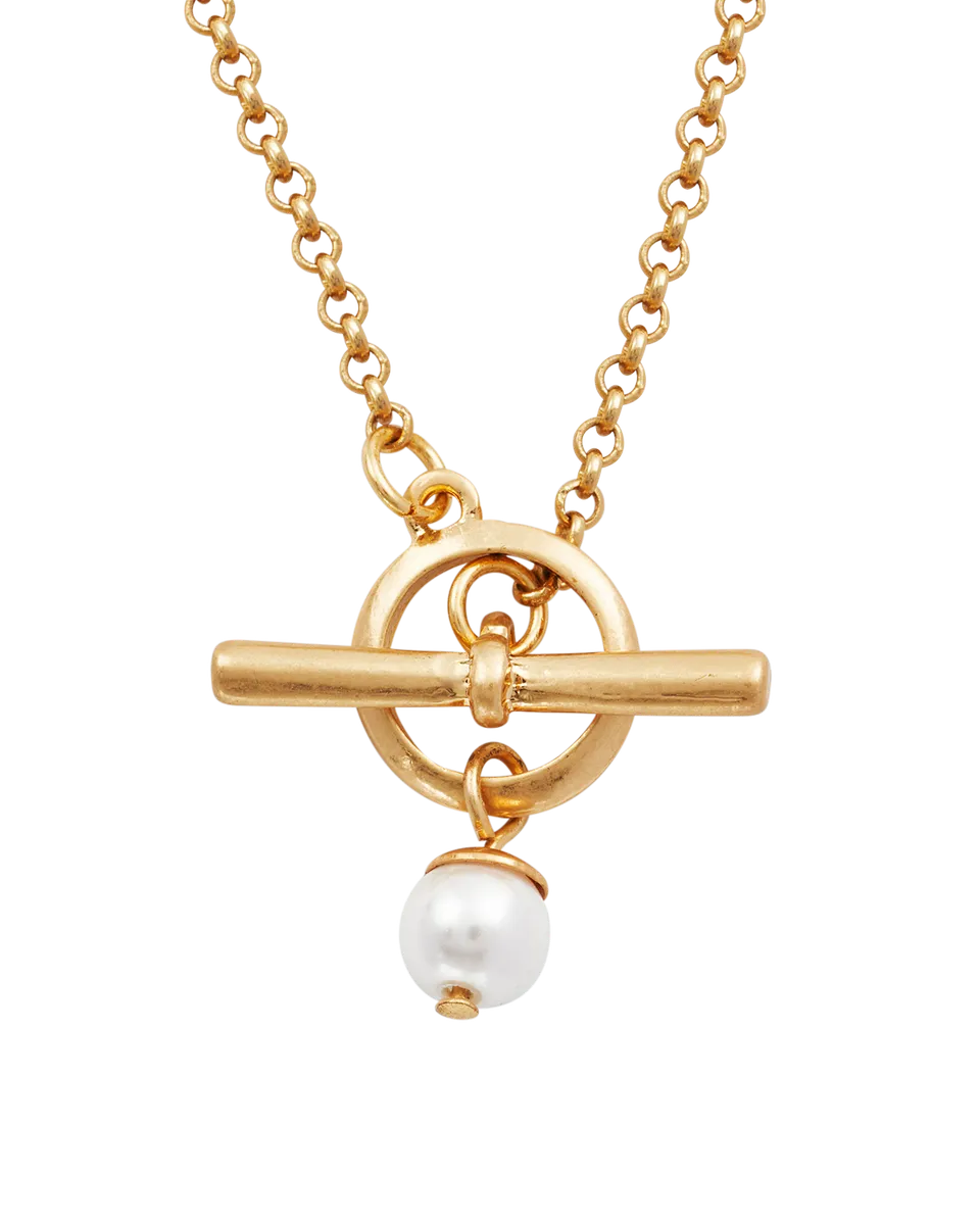 fable-england-jewellery-gold-pearl-toggle-kette-perle-charm image 1