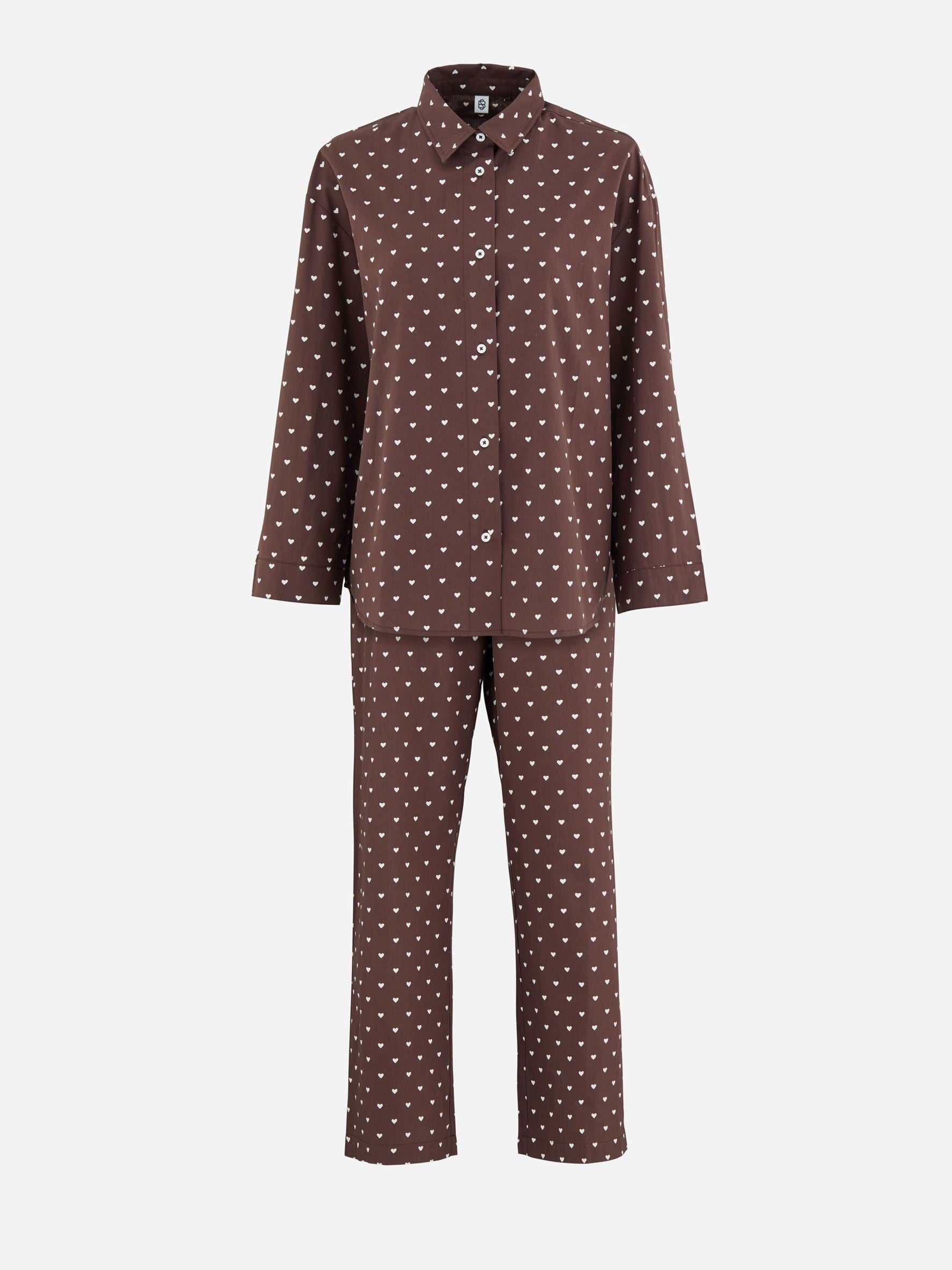 becks-ndergaard-amor-pyjama-set-bio-baumwolle-braun image 1