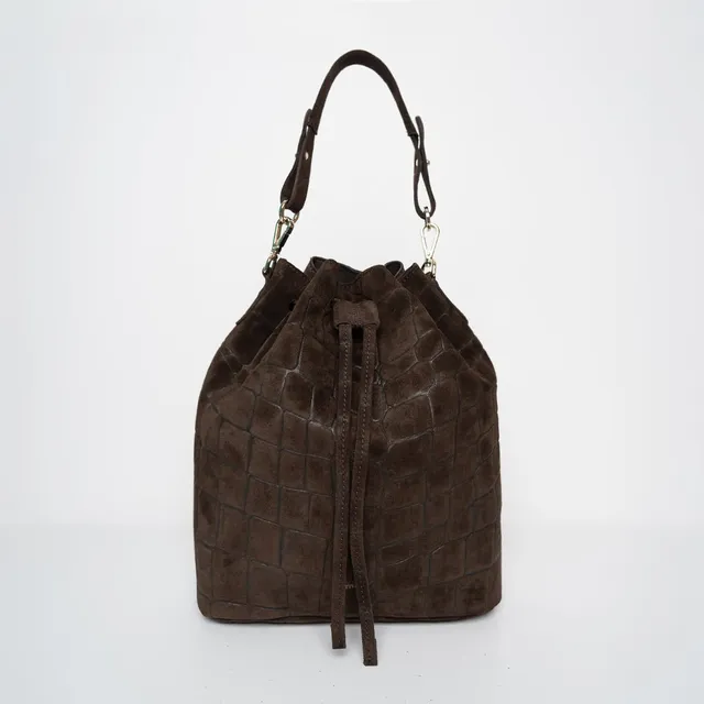 ann-kurz-saku-beuteltasche-mocha-croco-veloursleder image 1