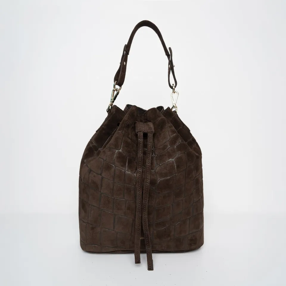 ann-kurz-saku-beuteltasche-mocha-croco-veloursleder image 1