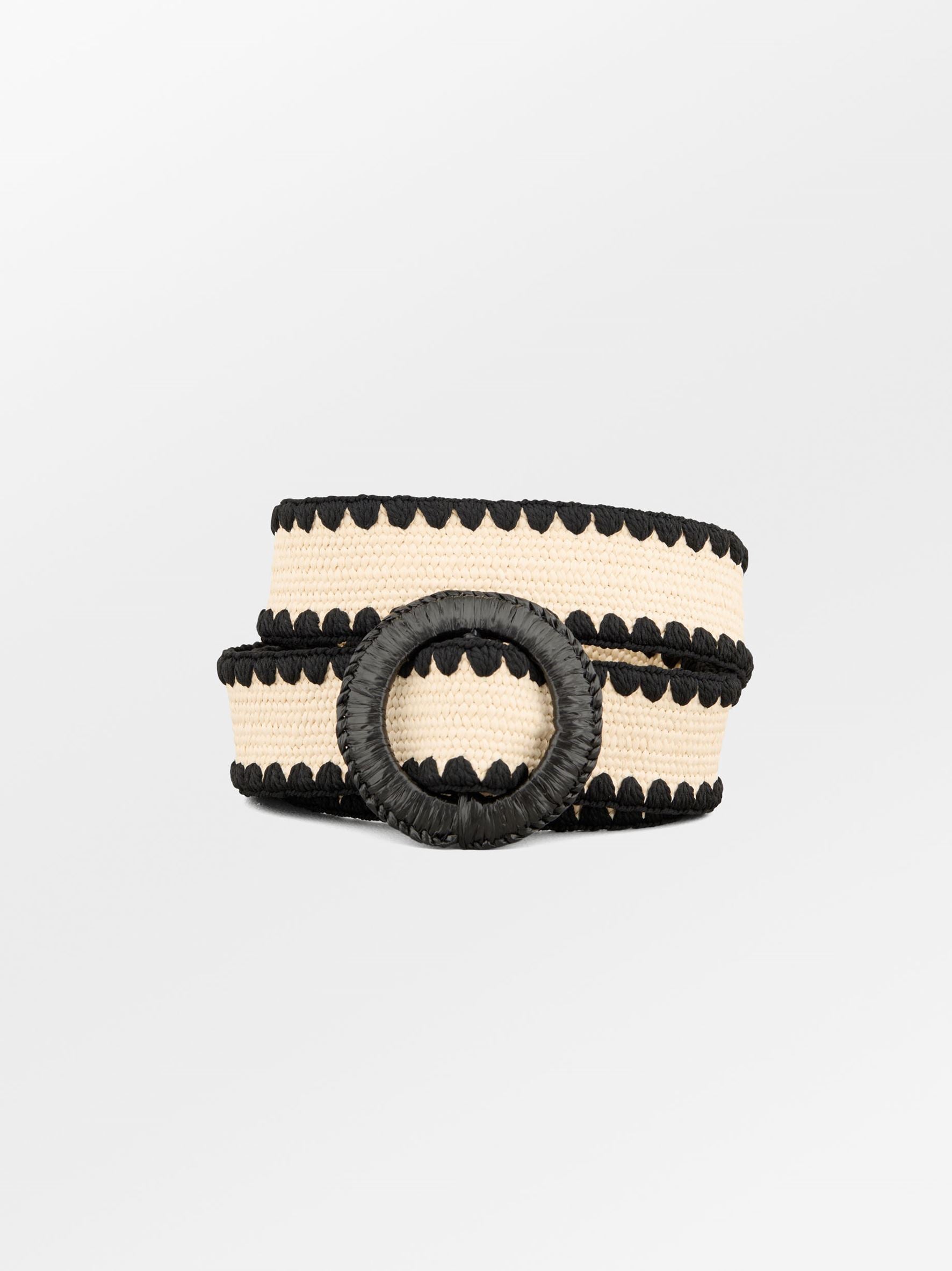 becks-ndergaard-crochet-slim-zia-g-rtel-3-5cm-nature-schwarz image 1