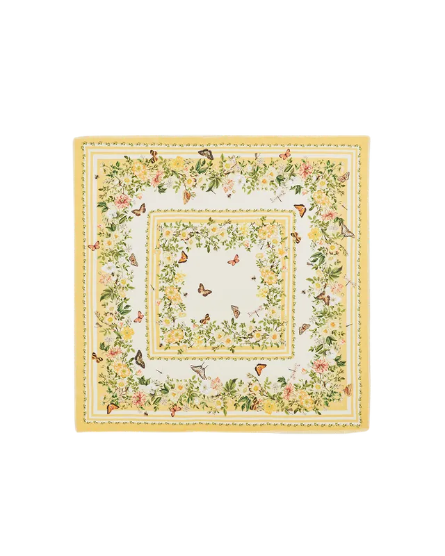 fable-england-cybele-quadrat-tuch-gelb-blumen-twill image 1