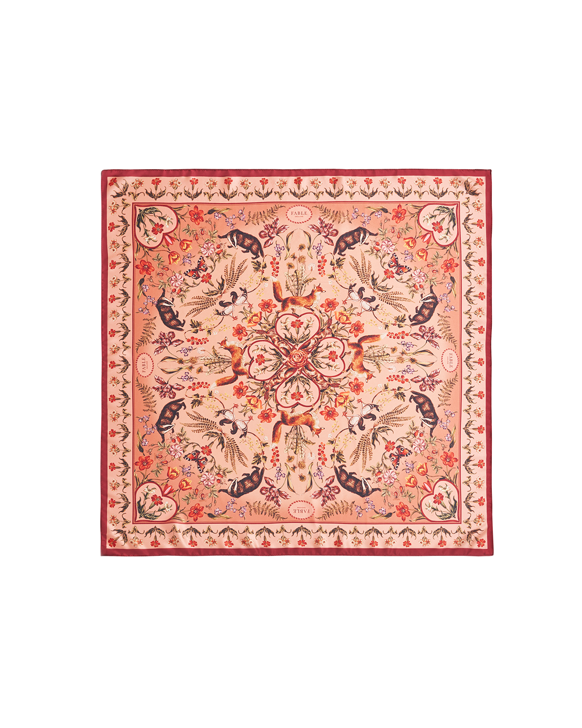 fable-england-folksy-fox-tales-tuch-quadrat-pfirsich image 1