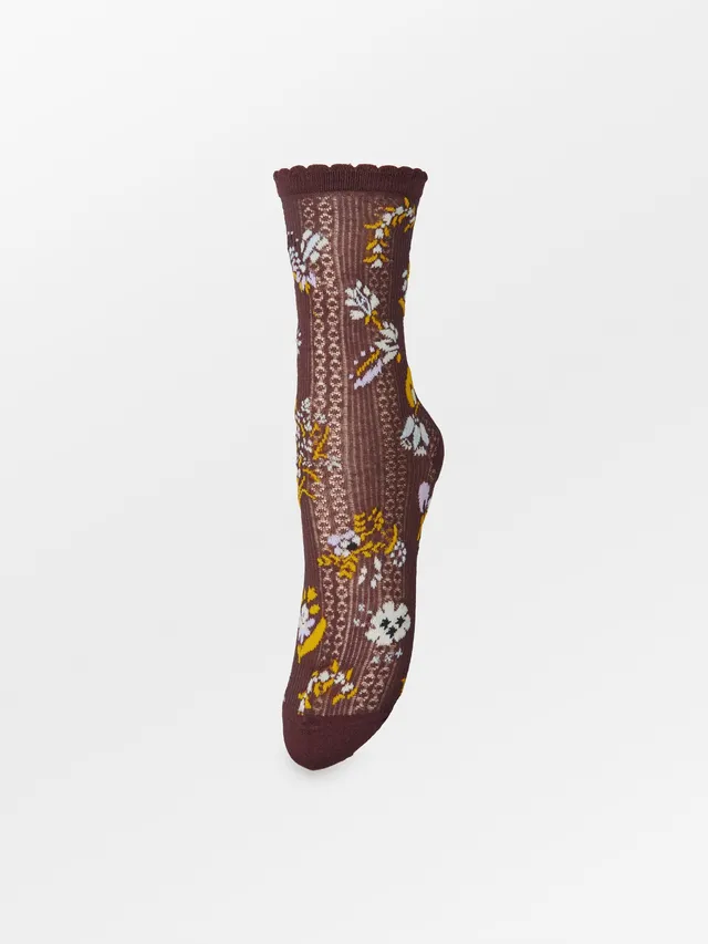 becks-ndergaard-fiora-cotta-sock-socken-maroon-baumwolle image 1