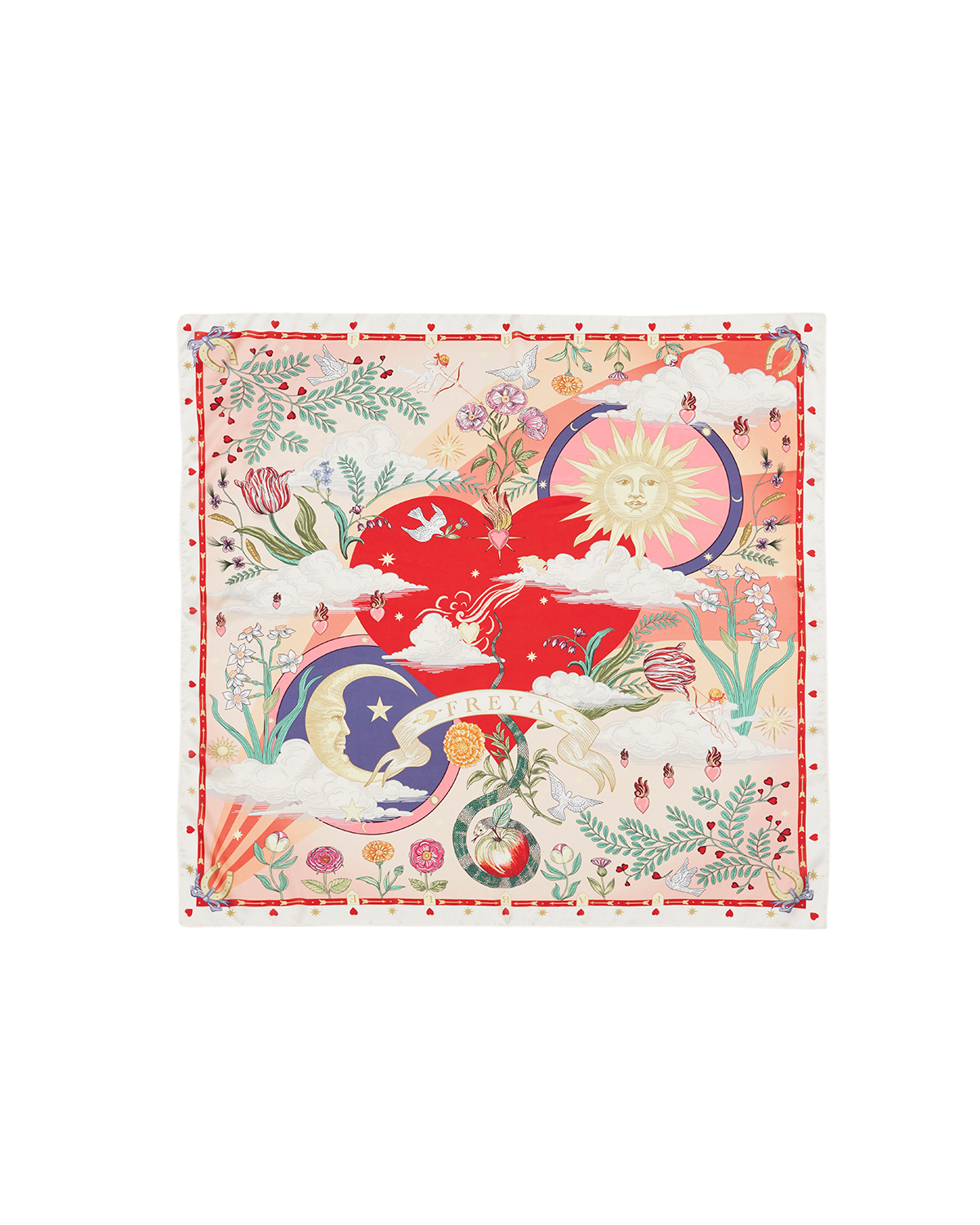 fable-england-freya-narrative-schal-pink-quadratisch-seidig image 1