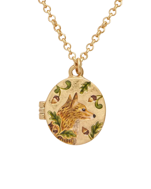 fable-england-jewellery-fox-medaillon-kette-eichel-oval image 1