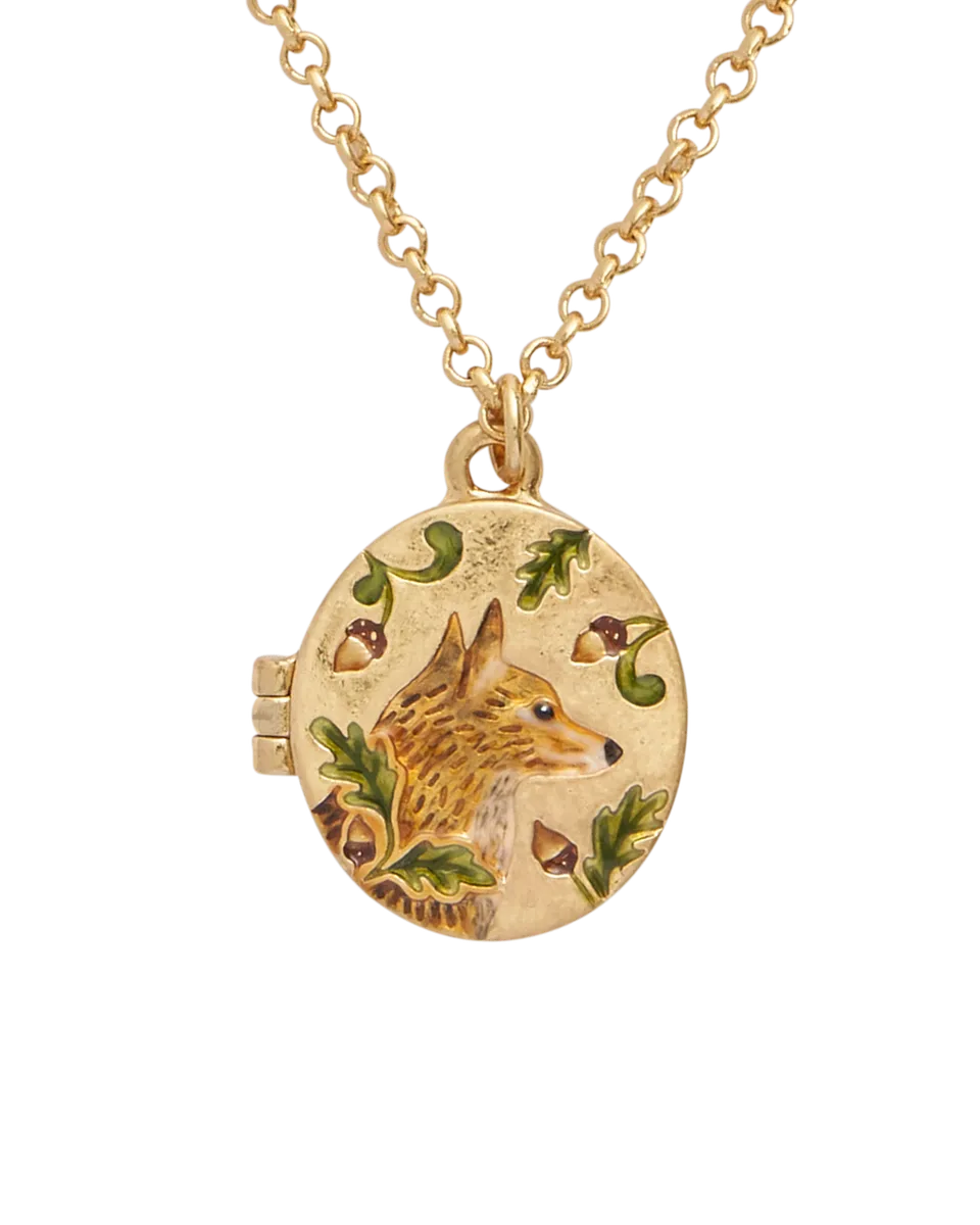 fable-england-jewellery-fox-medaillon-kette-eichel-oval image 1