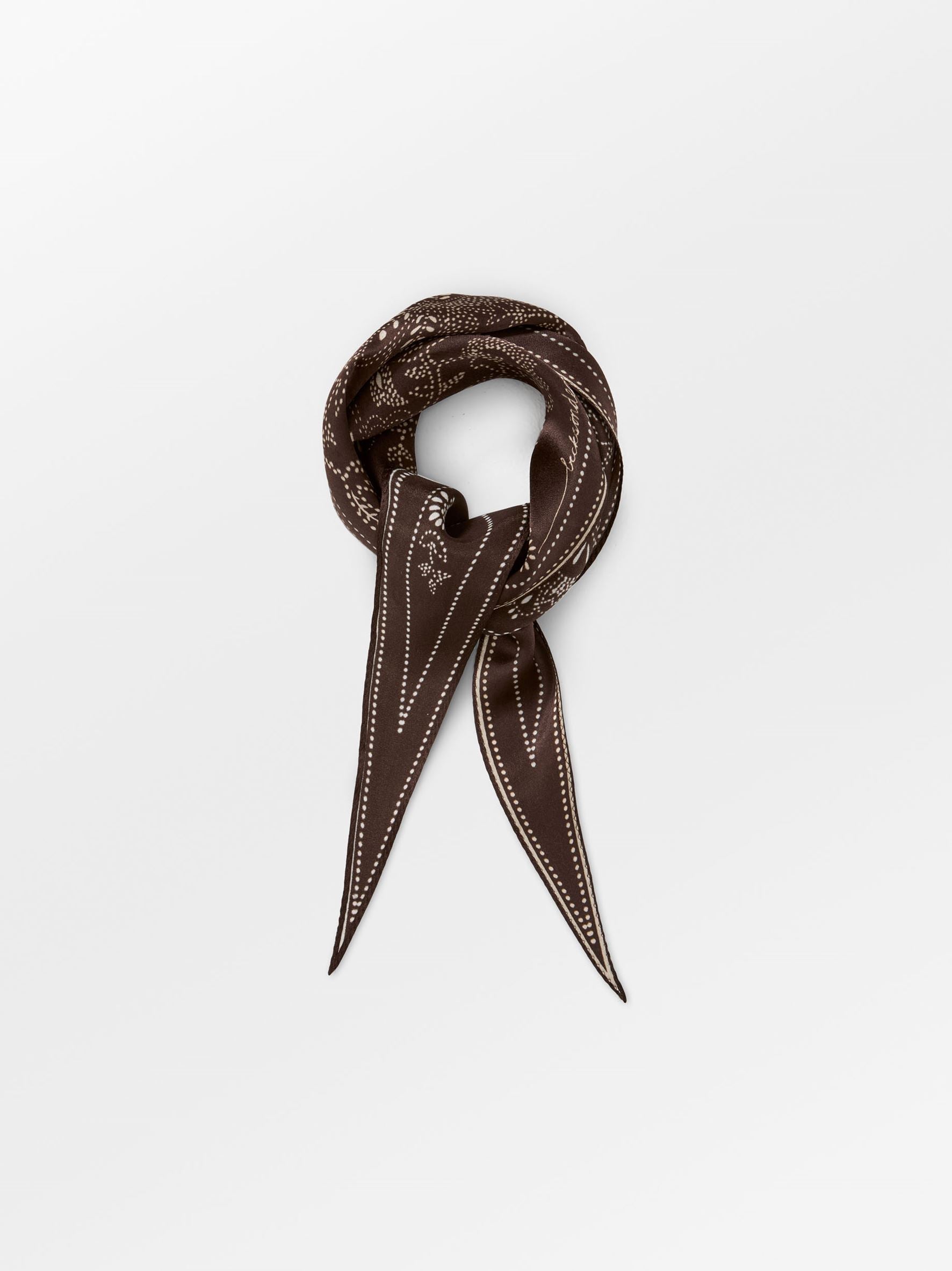 becks-ndergaard-dotted-flora-diamond-scarf-seidenschal-braun image 1