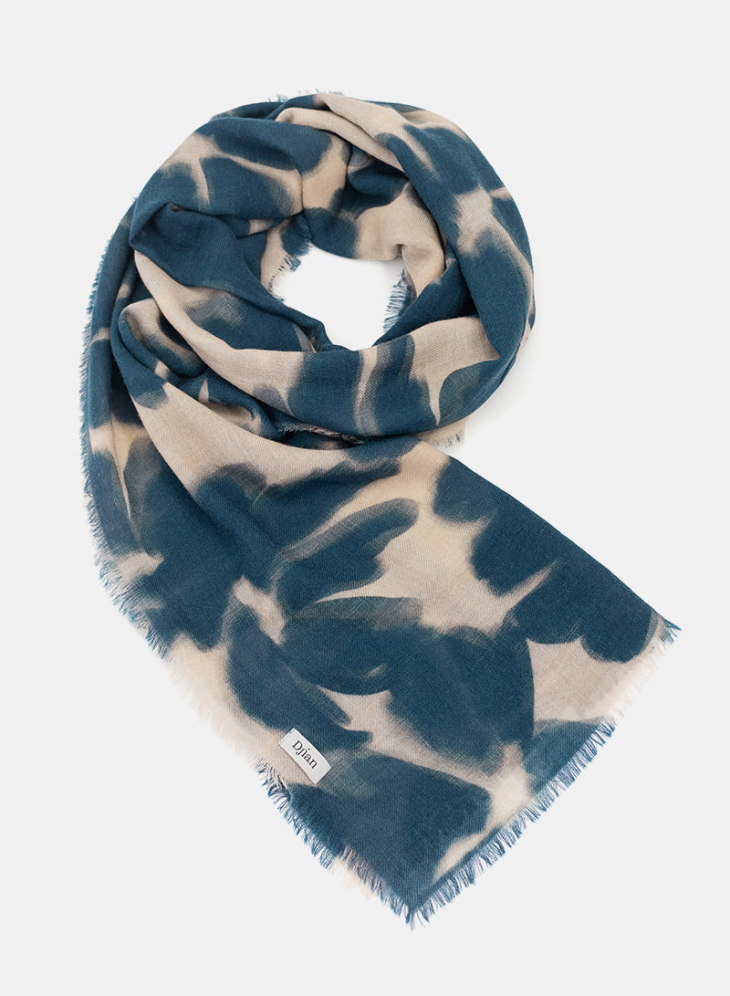 djian-nami-schal-merinowolle-beige-blau-70-x-180-cm image 2