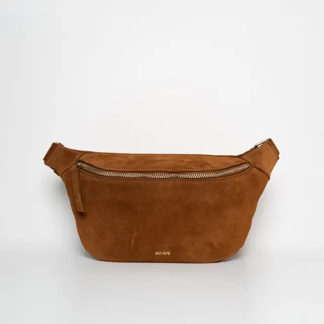 ann-kurz-fanny-pack-suede-brown-bauchtasche-wildleder image 1