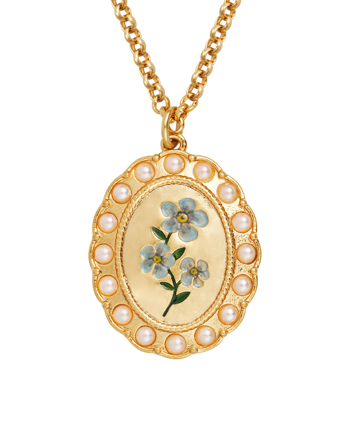 fable-england-forget-me-not-cameo-halskette-gold-perle image 1