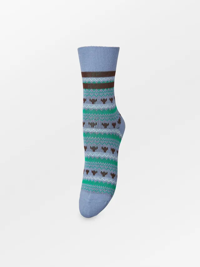becks-ndergaard-barlow-cotta-socken-windward-blue-gemustert image 1