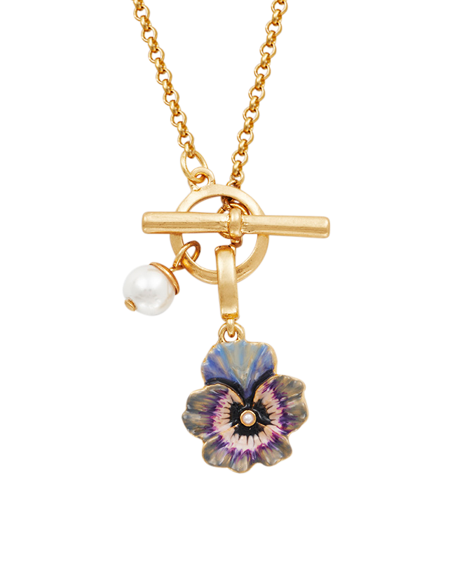 fable-england-pansy-pearl-toggle-halskette-gold-perle image 1
