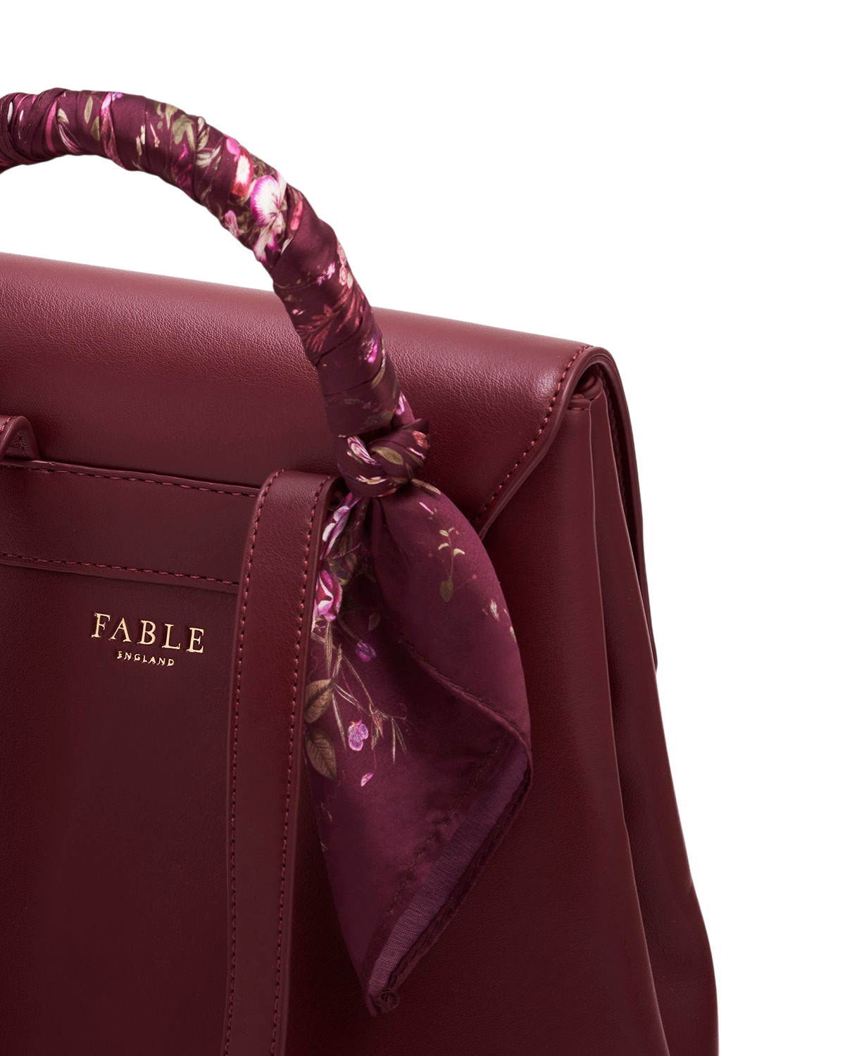 fable-england-laura-small-backpack-rucksack-burgundy image 4