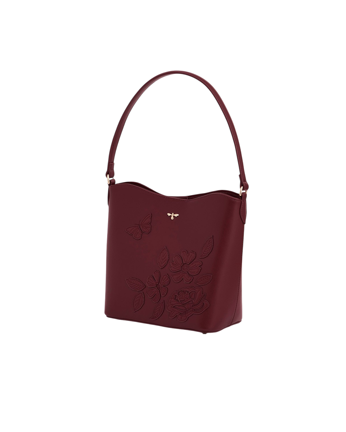 fable-england-floral-butterfly-bucket-bag-bordeaux-applikation image 4