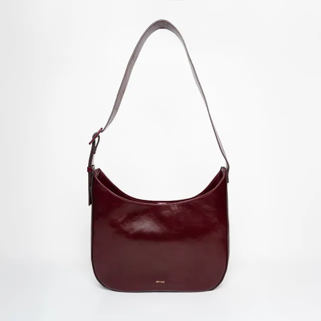 ann-kurz-versatile-hobo-shopper-nappa-burgundy-leder image 1
