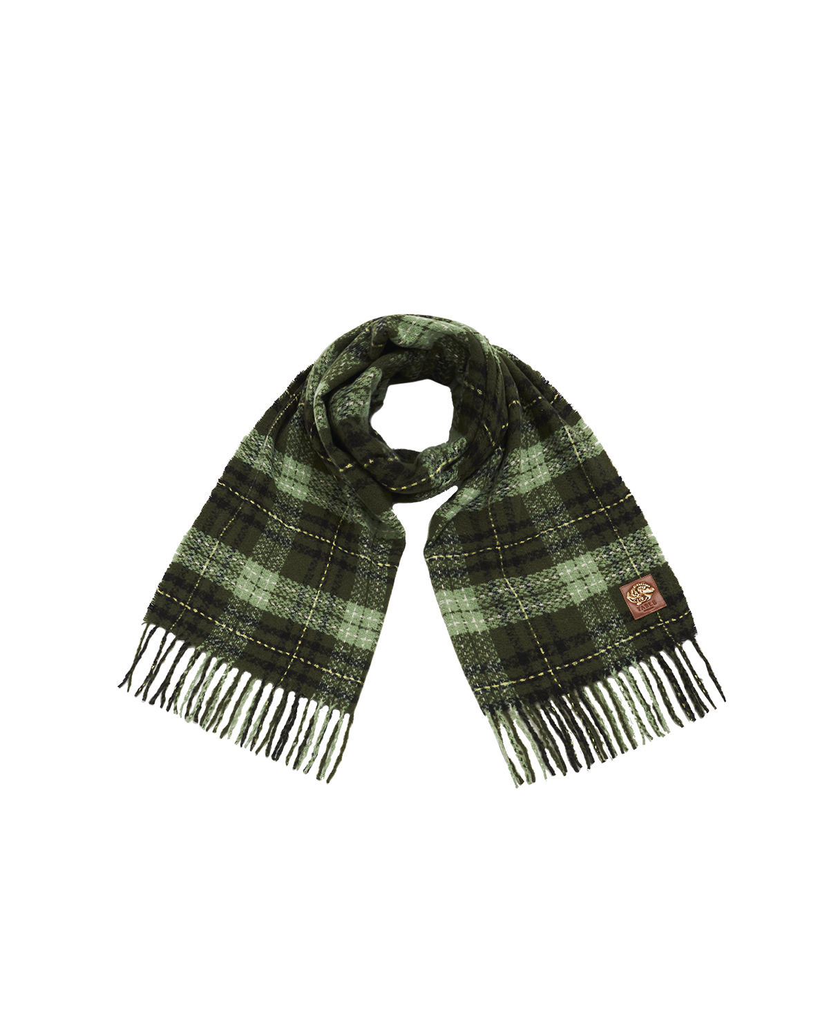 fable-england-boucle-schal-gr-n-karo-gewebt image 1
