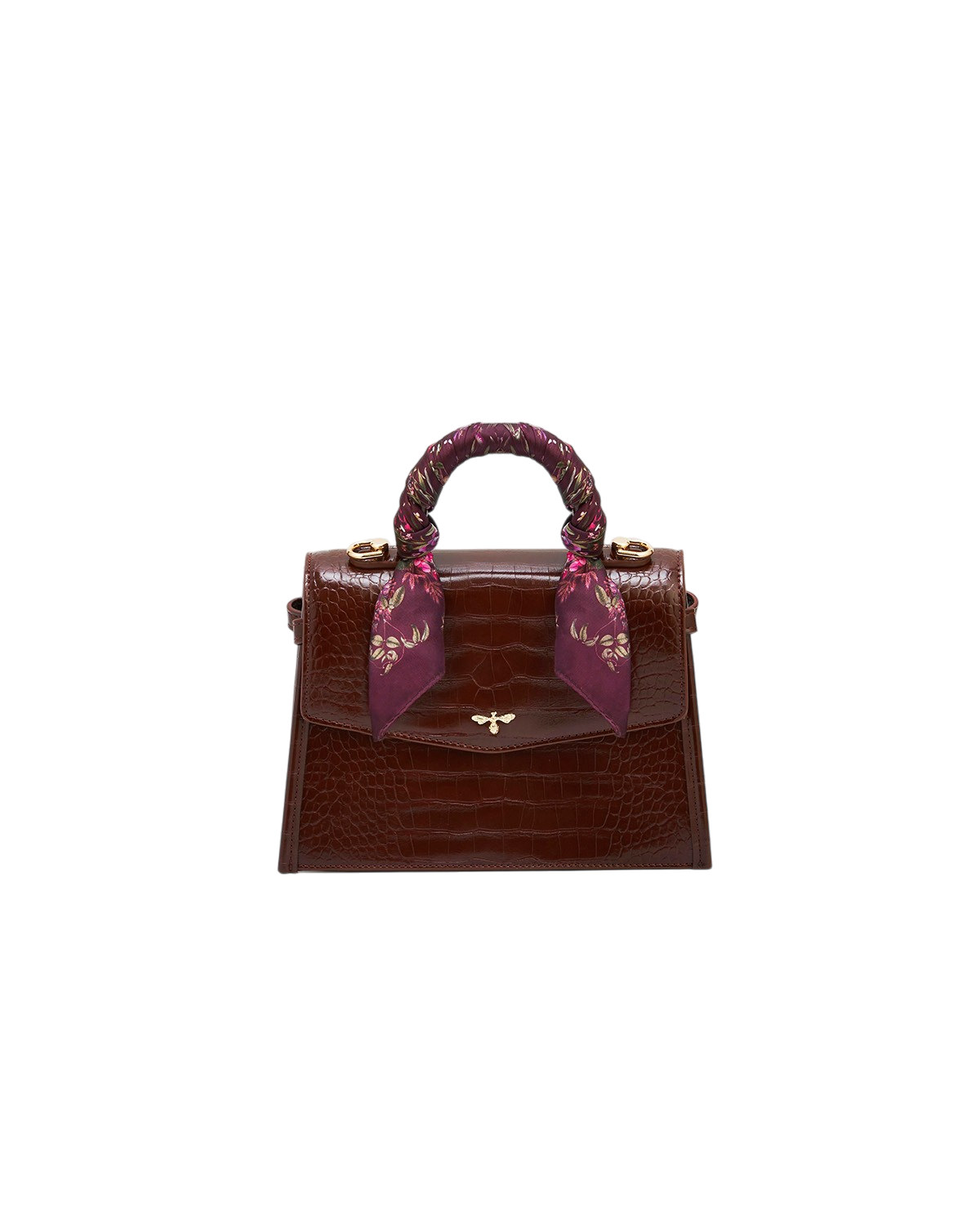 fable-england-eliza-small-top-handle-tasche-burgund-kroko image 1