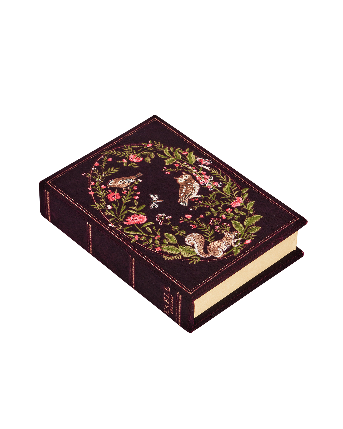 fable-england-elinor-meadow-book-clutch-samt-bordeaux image 1