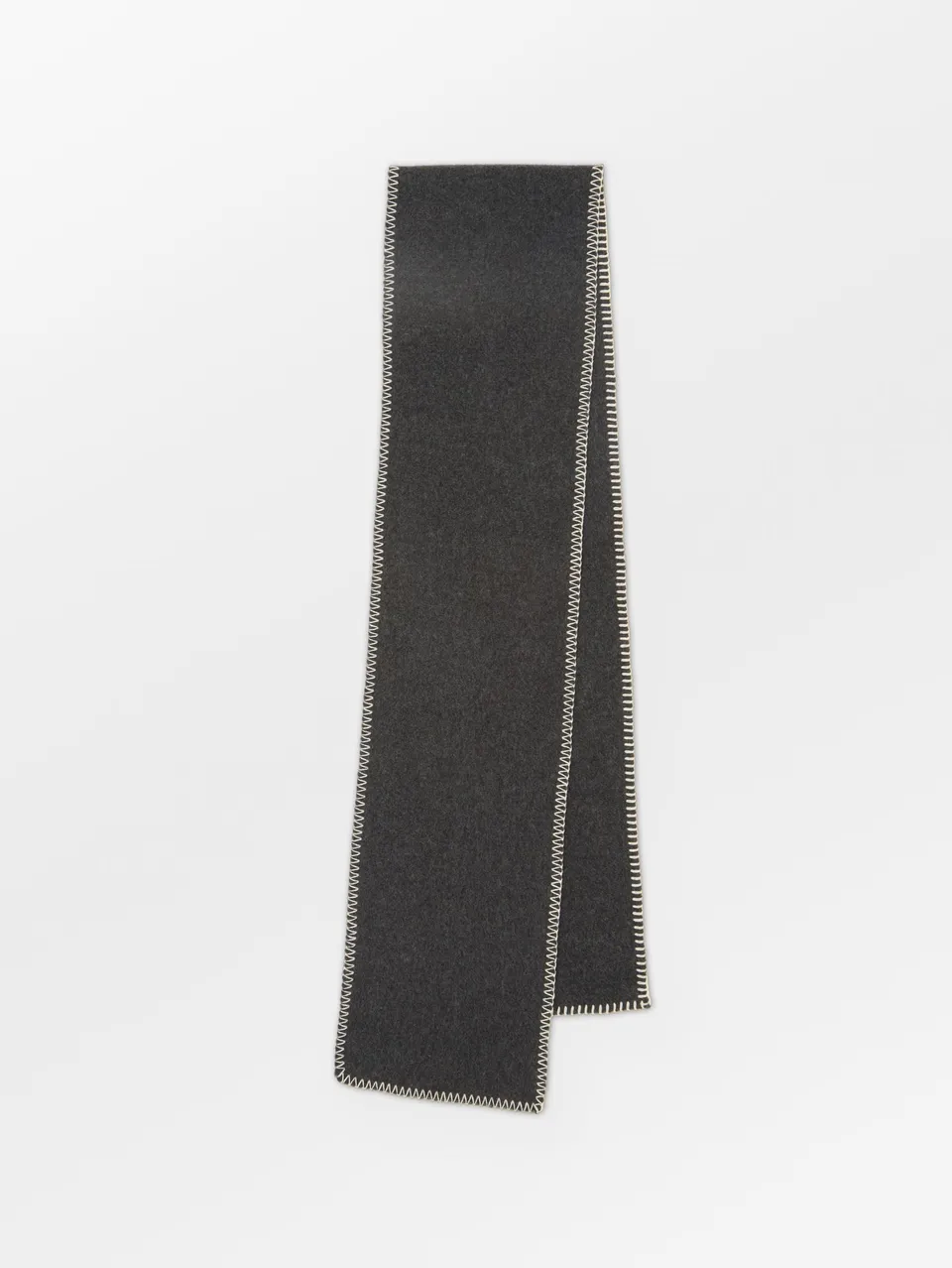 becks-ndergaard-stitch-wool-schal-dark-grey-wolle-25x200 image 1