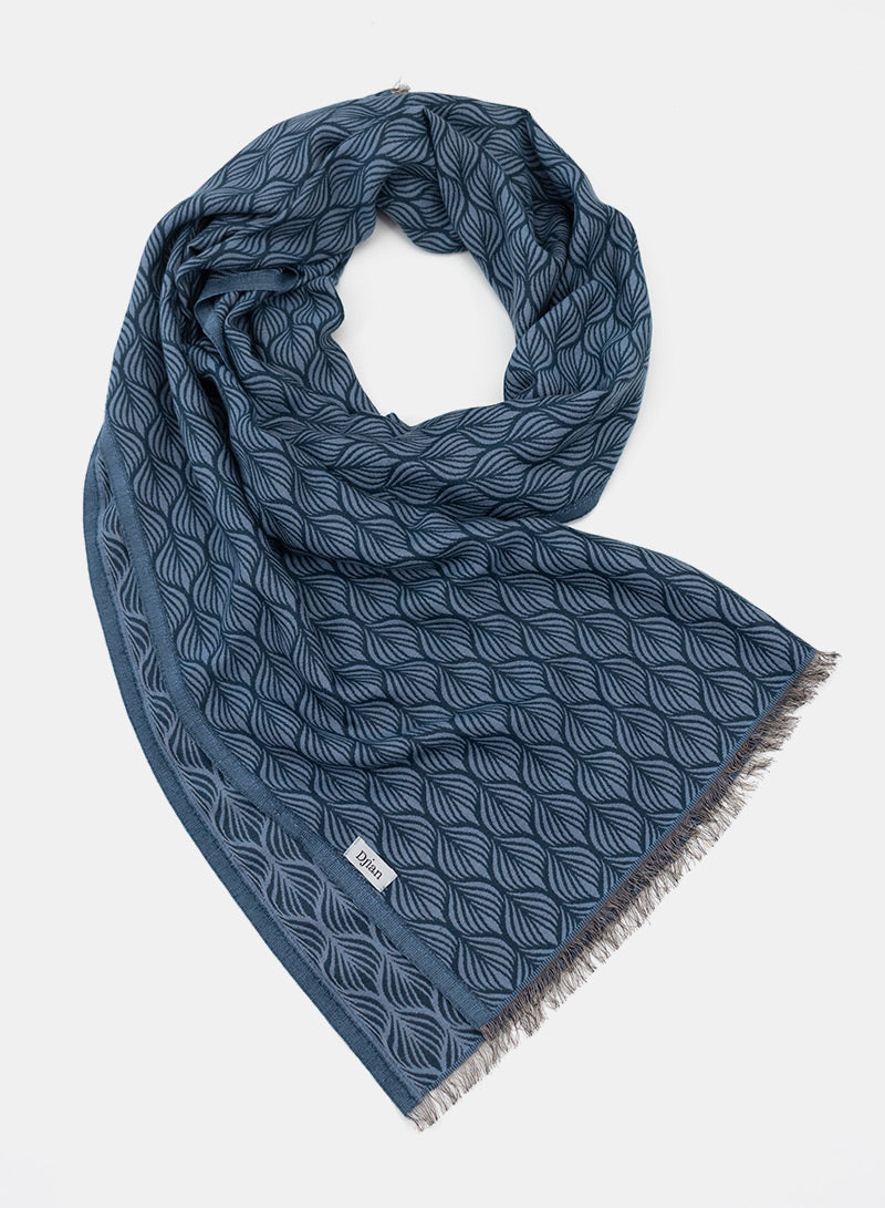 djian-pina-schal-baumwolle-blau-floral-70x180-cm image 1