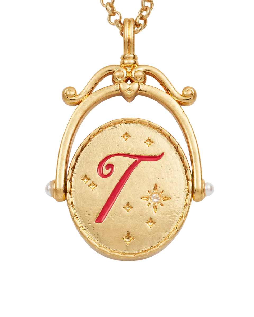 fable-england-t-initial-tulip-halskette-gold-buchstabe-t image 1