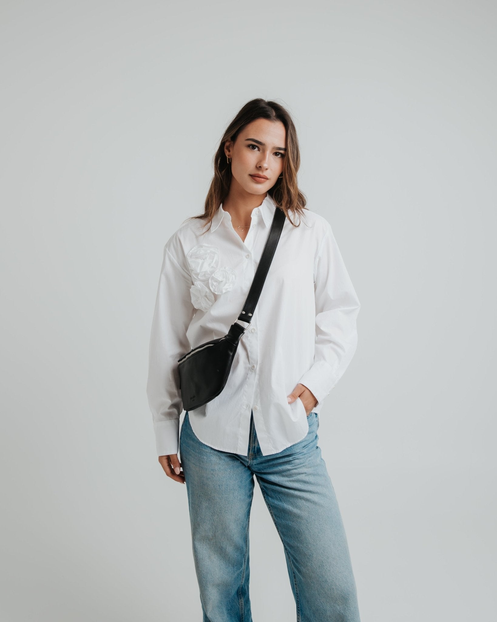 ann-kurz-fanny-pack-g-rteltasche-kroko-schwarz-leder image 2