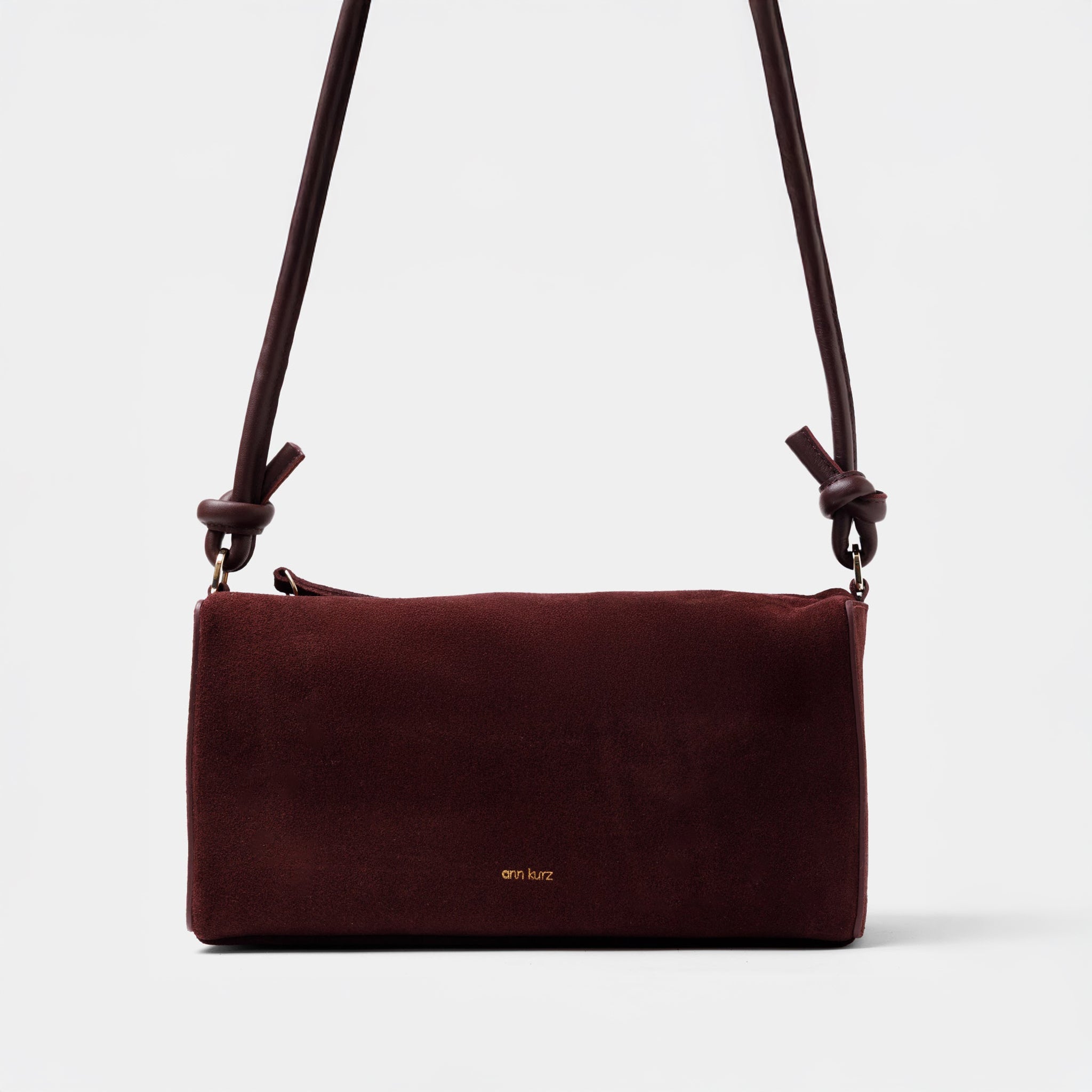 ann-kurz-long-square-schultertasche-wildleder-bordeaux image 5