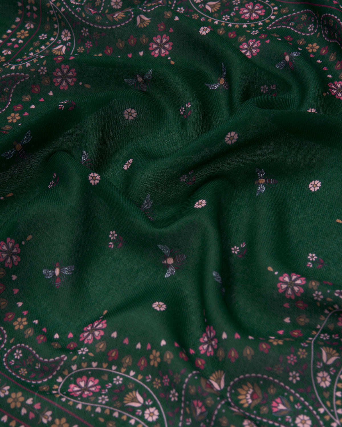 fable-england-paisley-bee-bandana-tuch-gr-n image 4