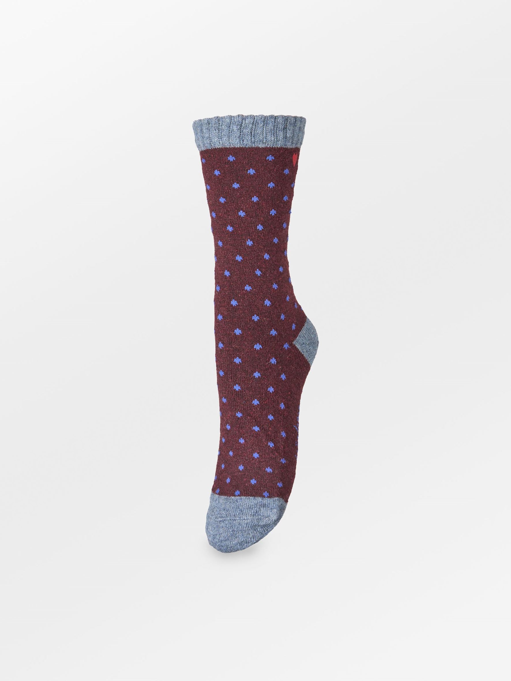 becks-ndergaard-dotted-wola-sock-socken-rot-wollmix image 1
