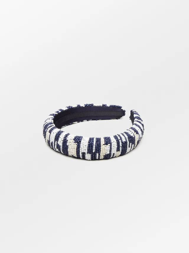 becks-ndergaard-sasha-midi-haarband-perlen-blau-2-5cm image 1