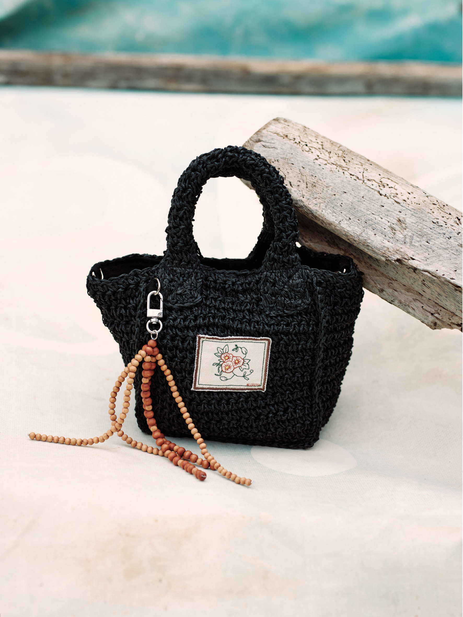becks-ndergaard-cottelle-gabby-tasche-schwarz-stroh-16x18 image 2