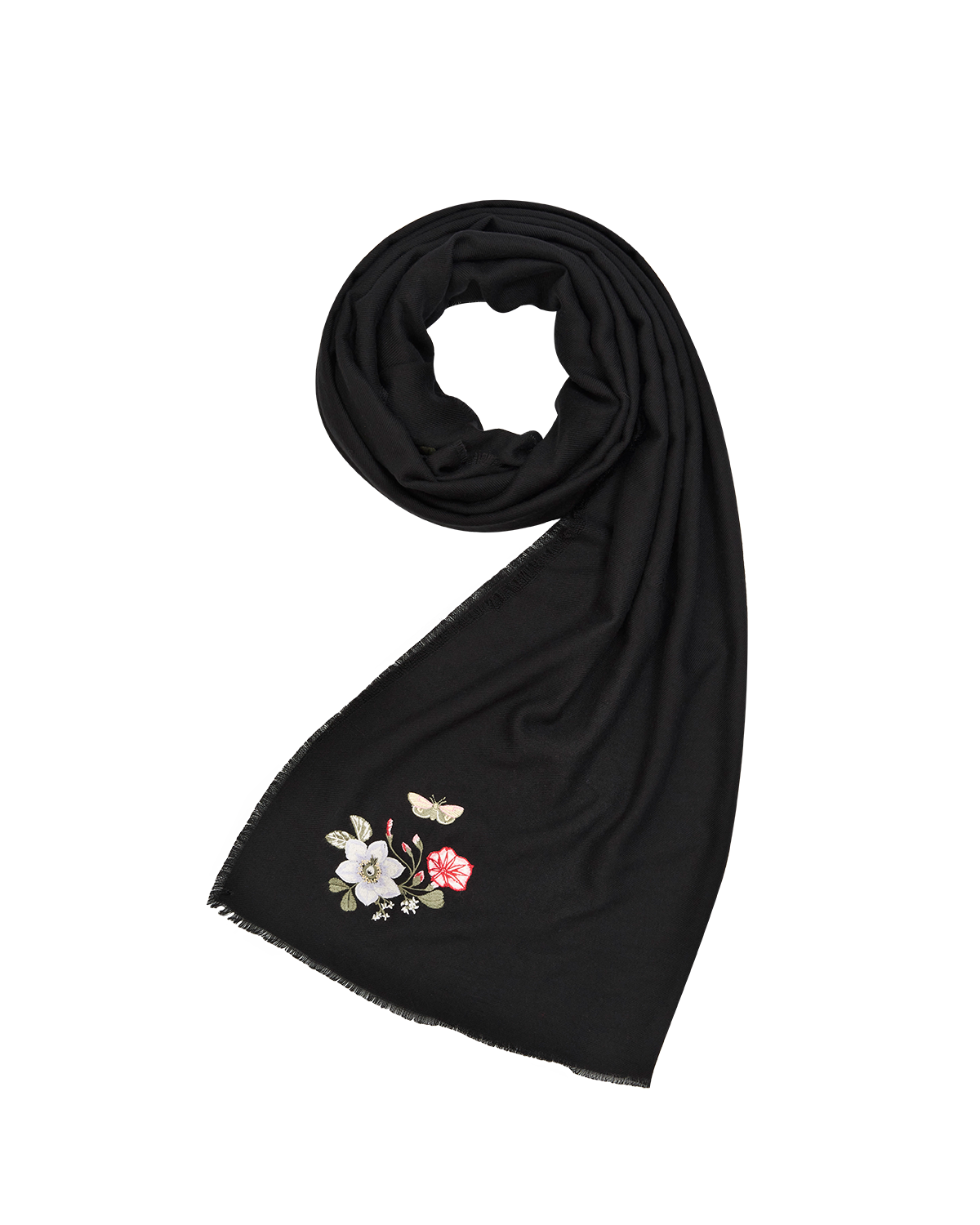 fable-england-floral-pashmina-schal-schwarz-bestickt image 1