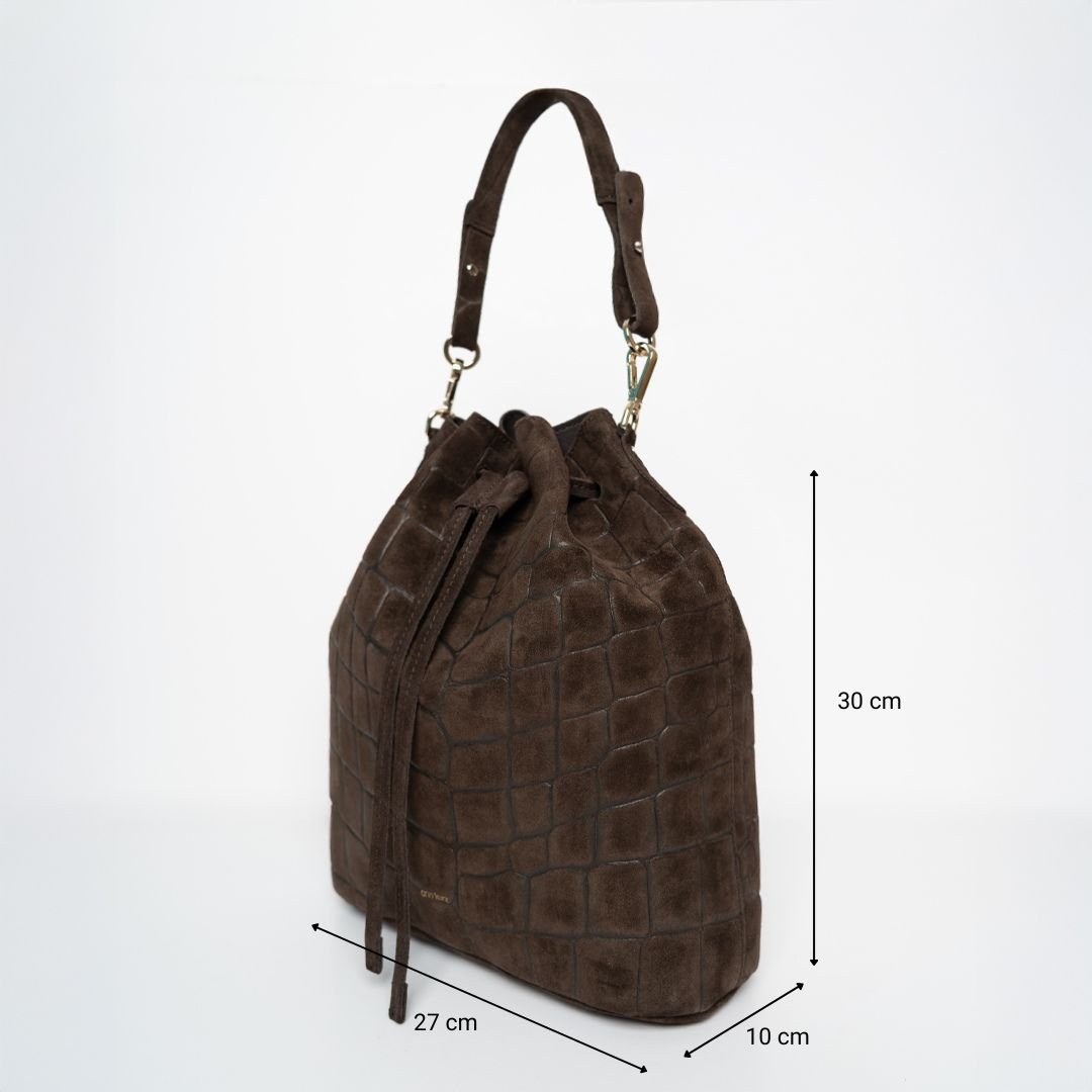 ann-kurz-saku-beuteltasche-mocha-croco-veloursleder image 3