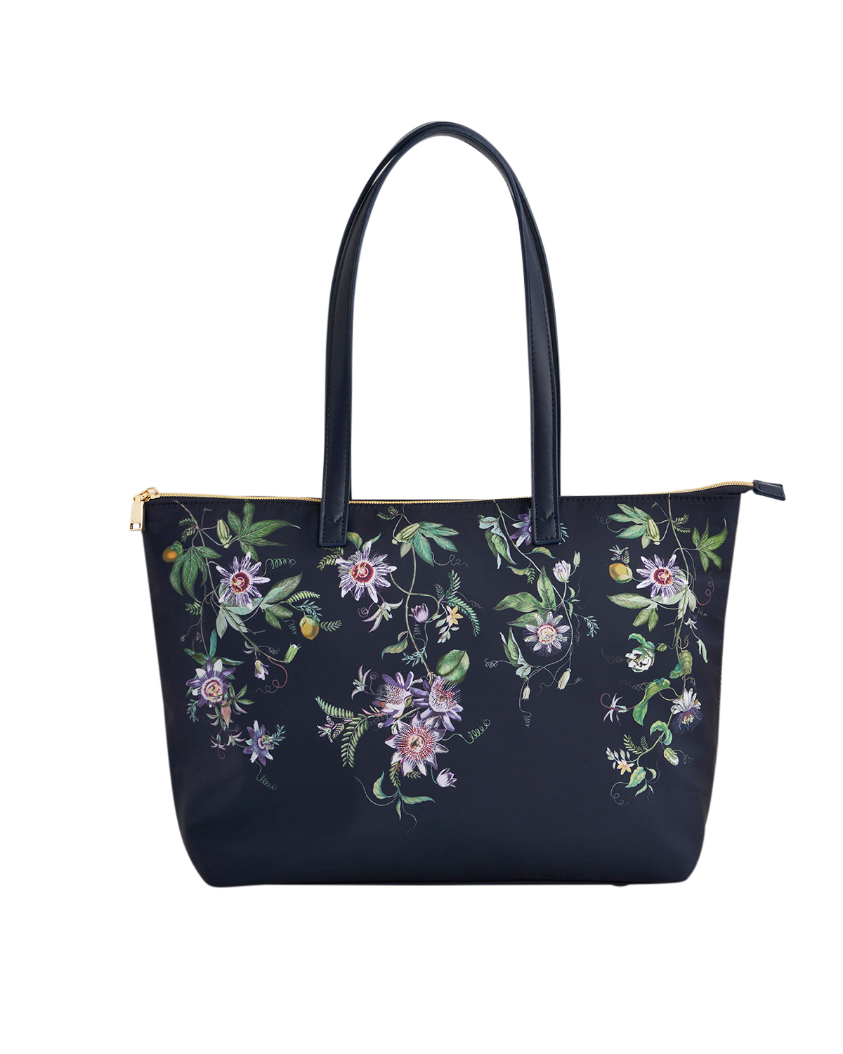 fable-england-navy-passion-flower-grab-tote-tasche-blau image 1