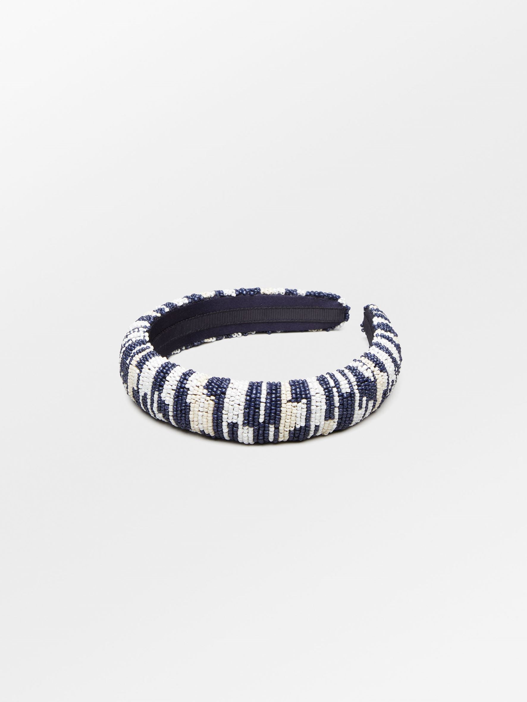 becks-ndergaard-sasha-midi-haarband-perlen-blau-2-5cm image 1