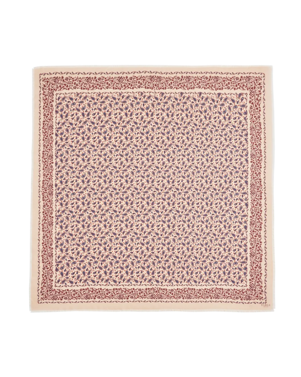 fable-england-paisley-folk-tuch-halstuch-caramel-quadratisch image 1