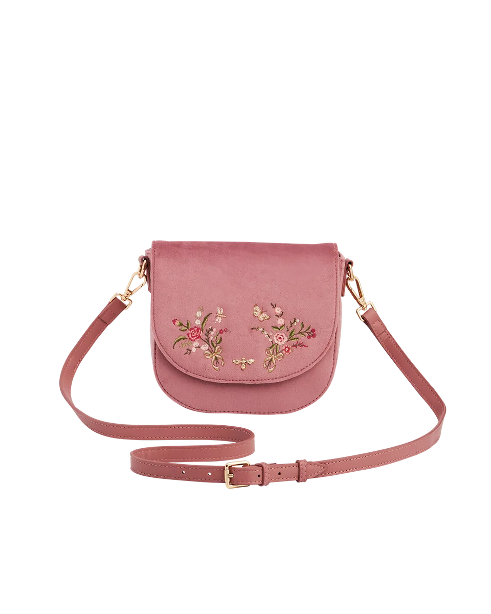 fable-england-beth-saddle-bag-rosa-samt-bestickt image 1