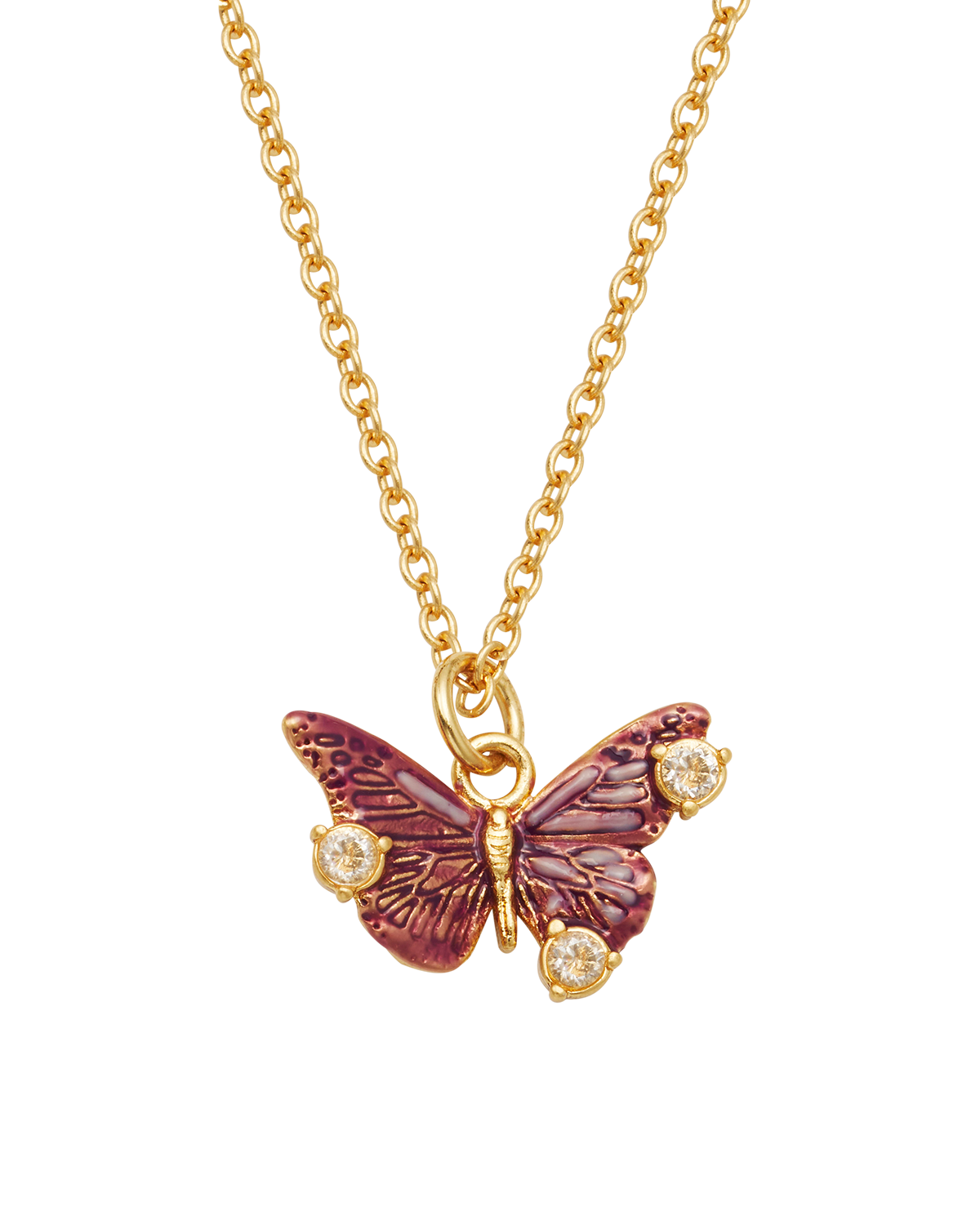 fable-england-hera-butterfly-halskette-gold-burgund image 1