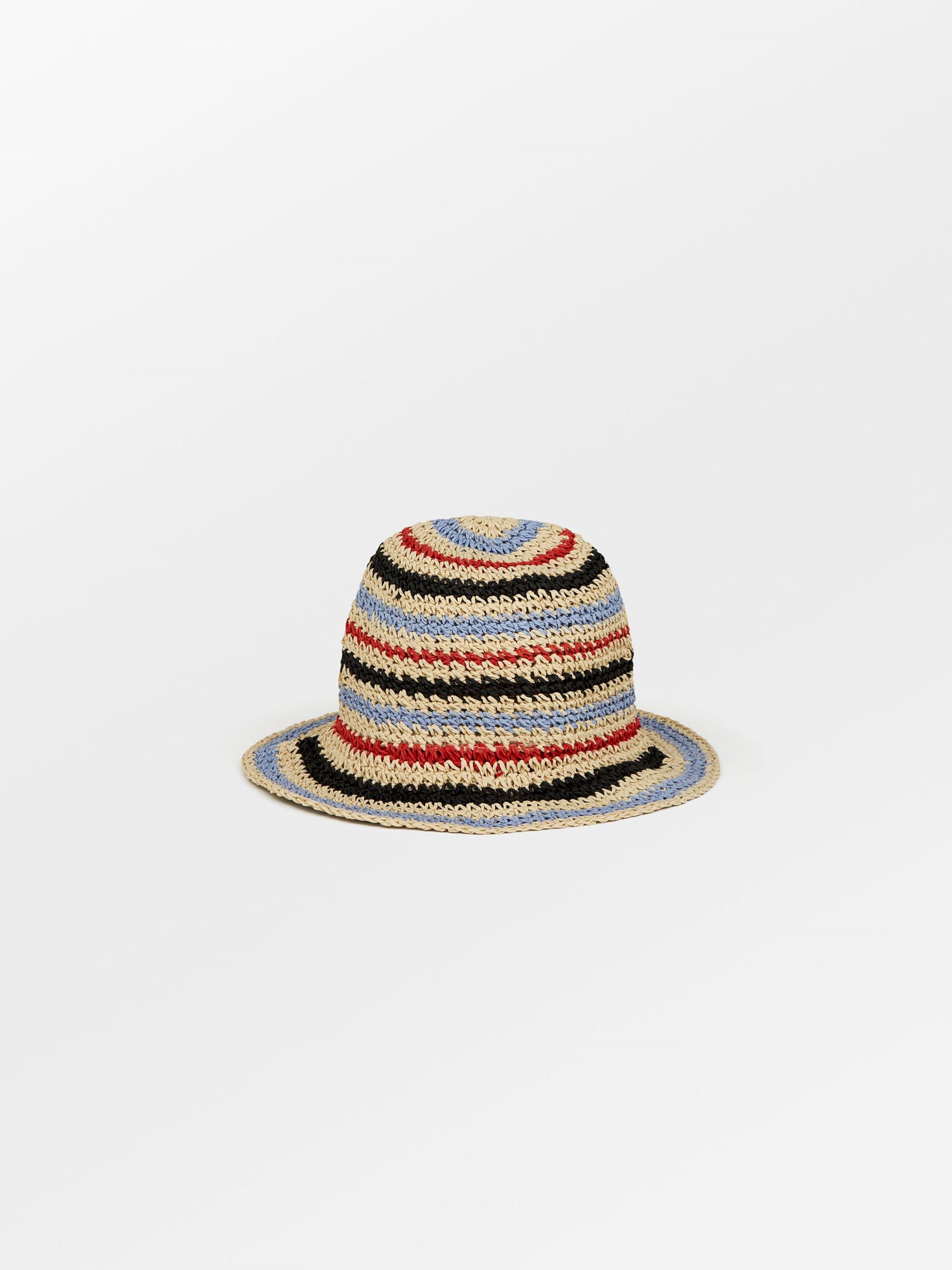 becks-ndergaard-striped-saverina-strohhut-papierstroh-blau image 1